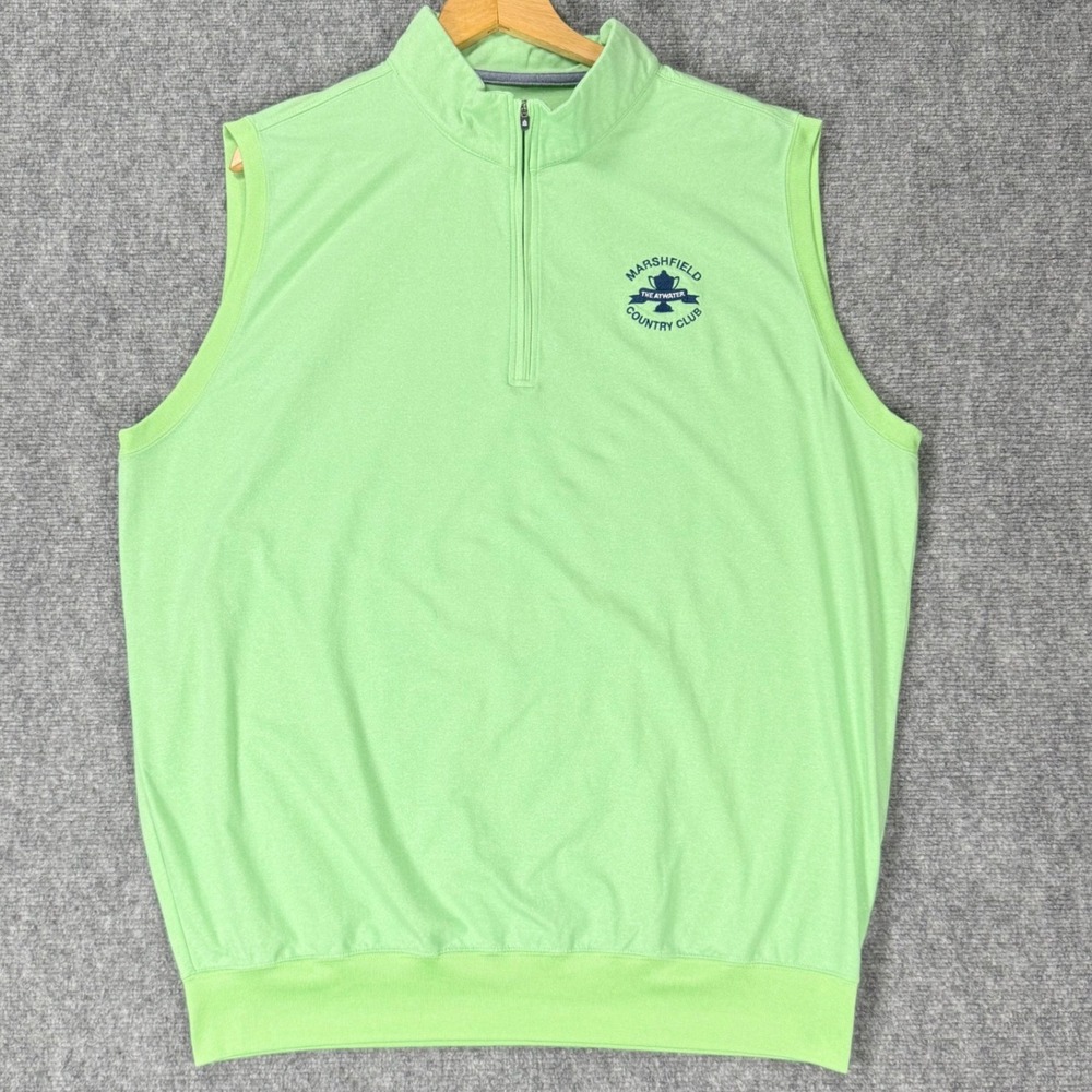 Turtleson Men's XXL Lime Green Marshfield Atwater Quarter Zip Golf Vest